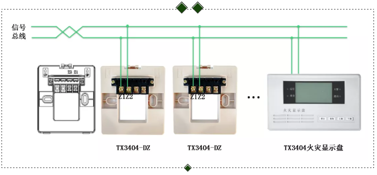 TX3404火災顯示盤接線圖